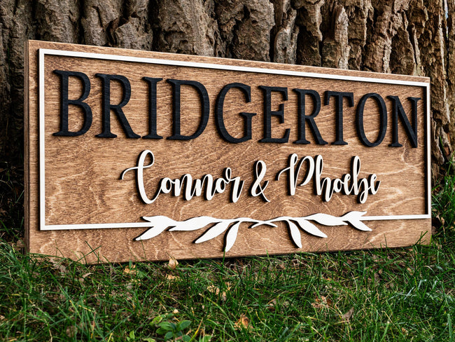 Floral Border Name Sign