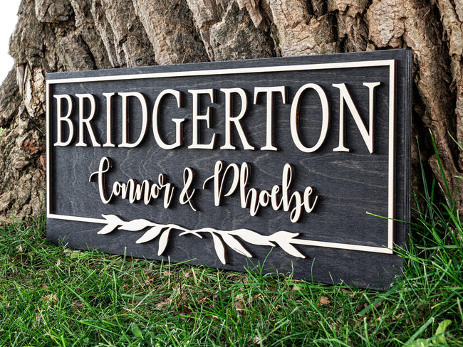 Floral Border Name Sign