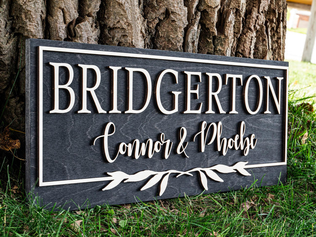 Floral Border Name Sign