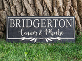 Floral Border Name Sign