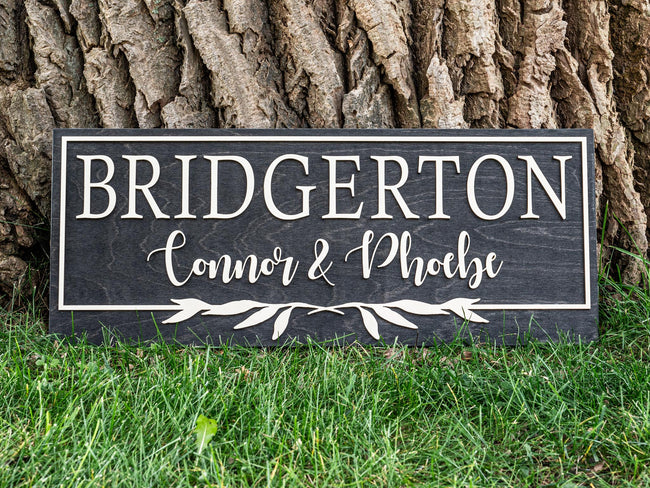 Floral Border Name Sign