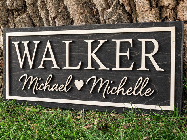 Couples Heart Name Sign