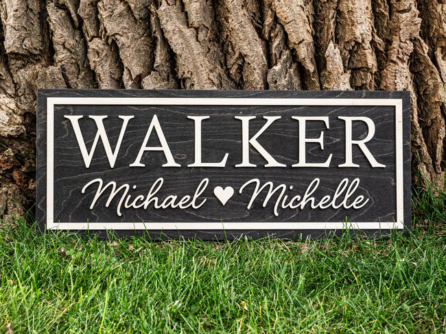 Couples Heart Name Sign