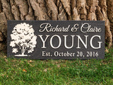 Name Sign with Tree