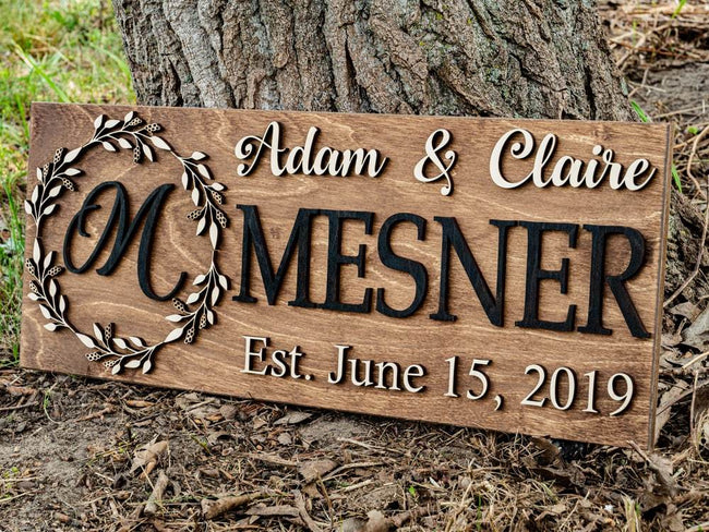 Monogram Floral Wreath