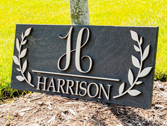 Floral Monogram Family Name