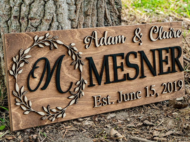 Monogram Floral Wreath