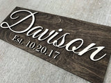 Wood Established Sign