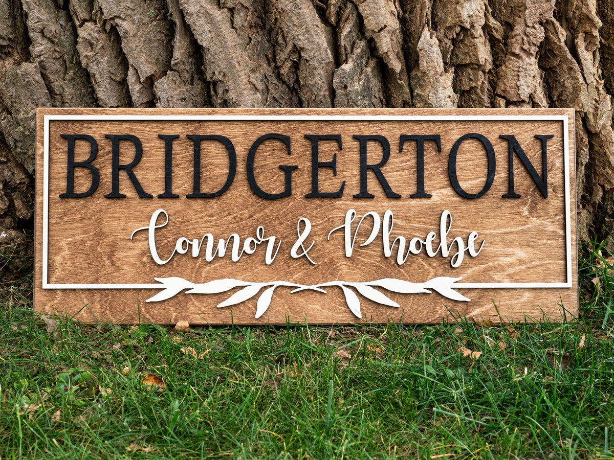 Custom Wooden Wedding Sign, Personalized Wedding Anniversary Gift ...