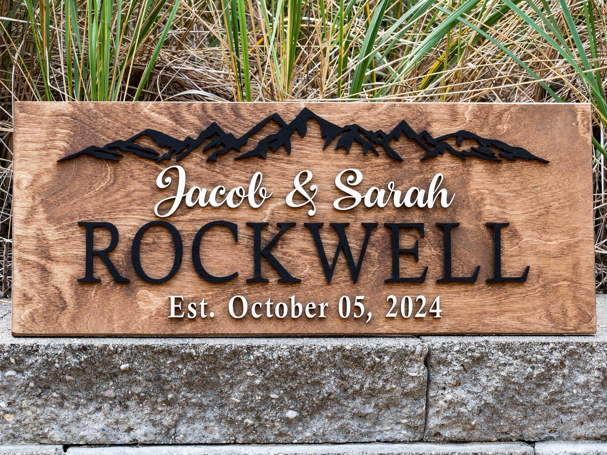 Custom Wooden Signs | Personalized Wedding Gift | Mountain Decor– Laser ...