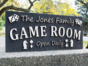 Family Game Room Name Sign