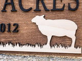 Farm Sheep Name Sign