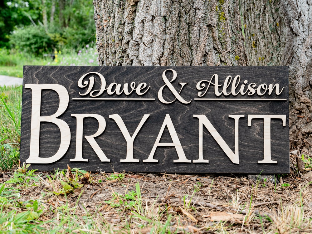 Custom Classic & Clean Sign | Personalized Wedding Gift | Classy Decor ...