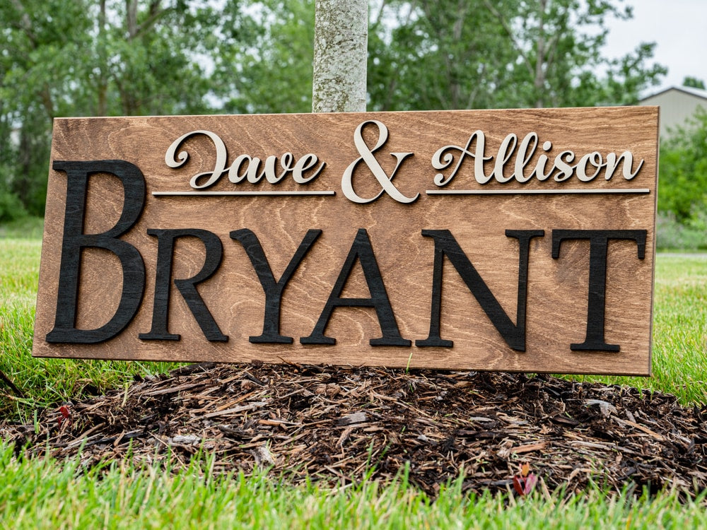 Custom Classic & Clean Sign | Personalized Wedding Gift | Classy Decor ...