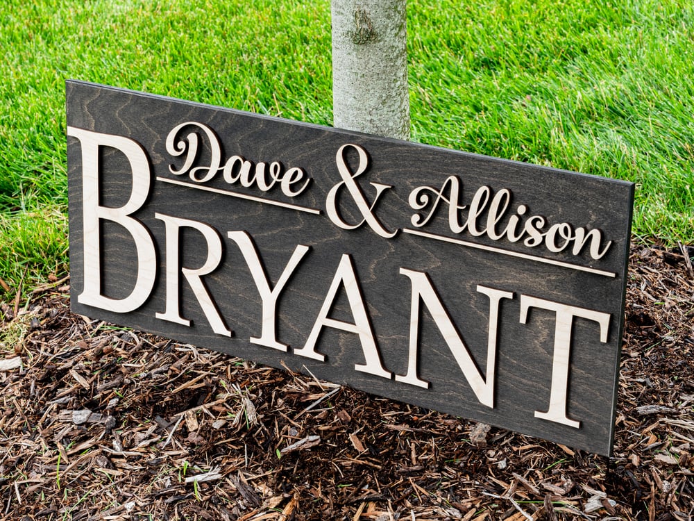 Custom Classic & Clean Sign | Personalized Wedding Gift | Classy Decor ...