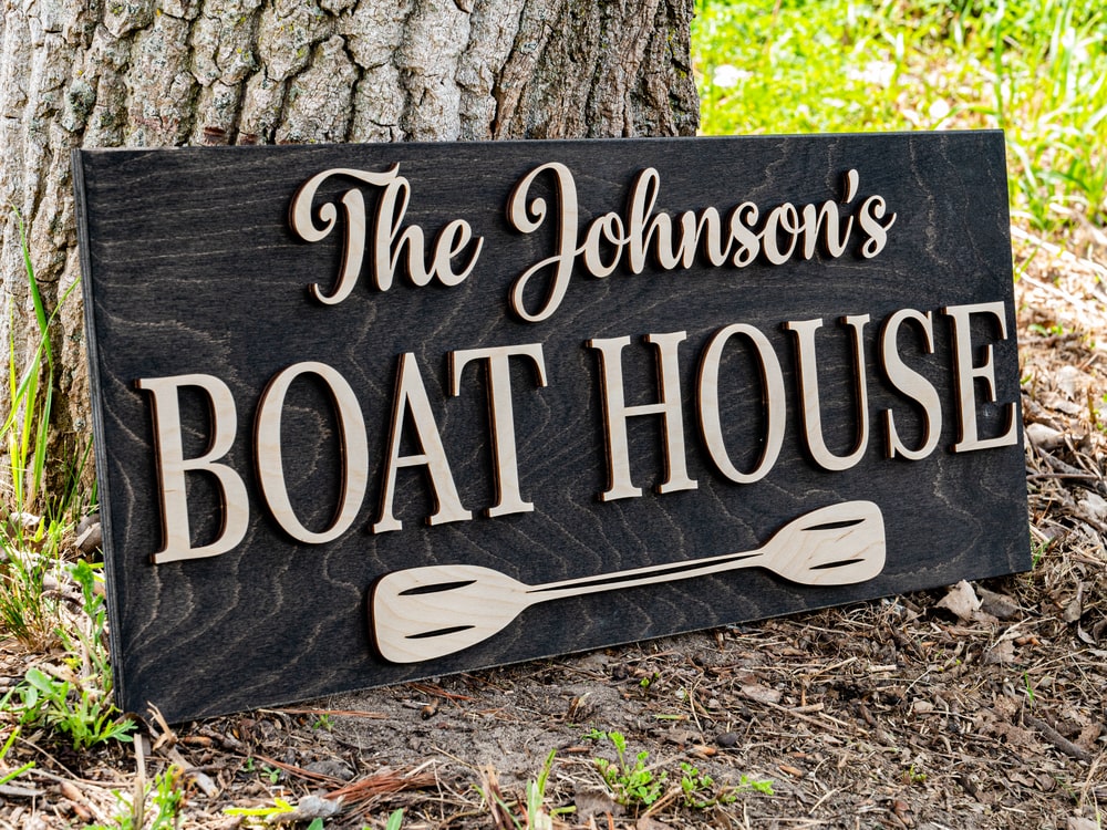 Custom Boat House Sign | Personalized Wedding Gift | Boat House Decor