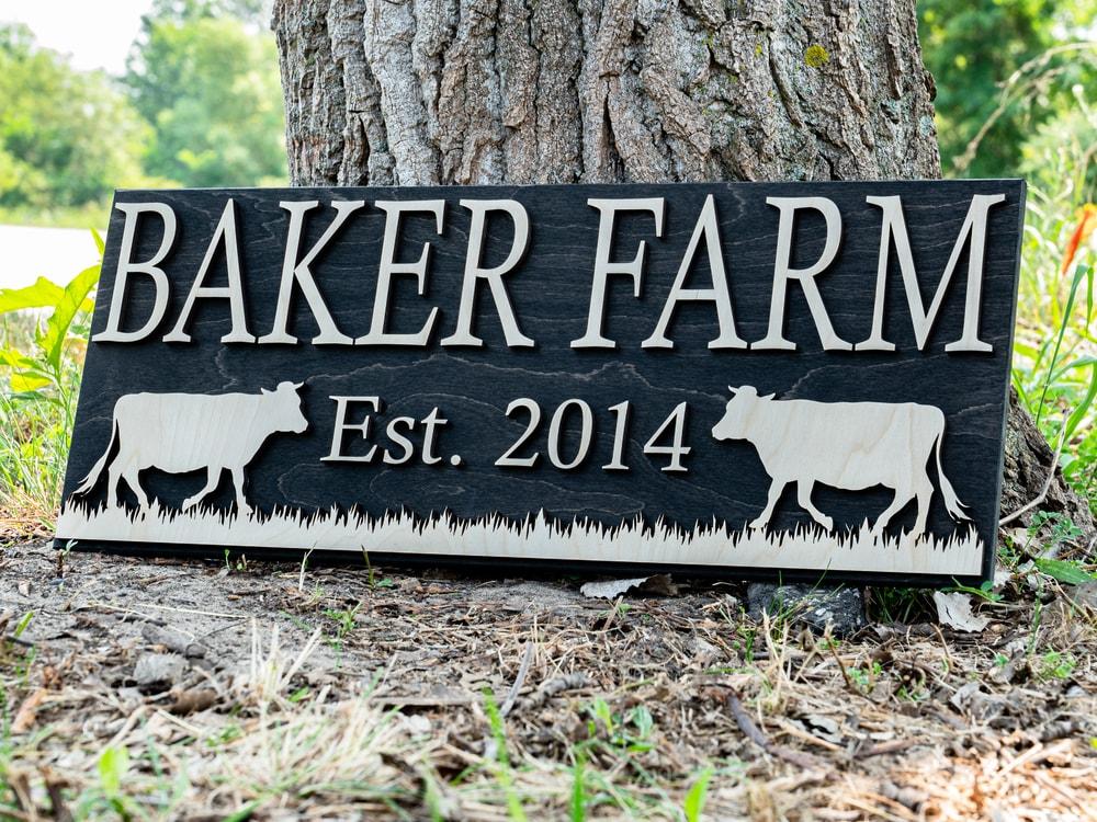 Custom Farm Signs | Personalized Farm Gift | Ranch Decor | Farm Decor ...