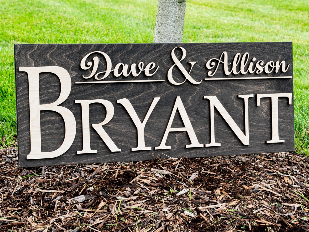 Custom Classic & Clean Sign | Personalized Wedding Gift | Classy Decor ...